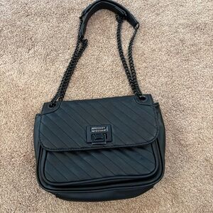 Badgley Mischka Quilted Vegan Leather Crossbody Bag.